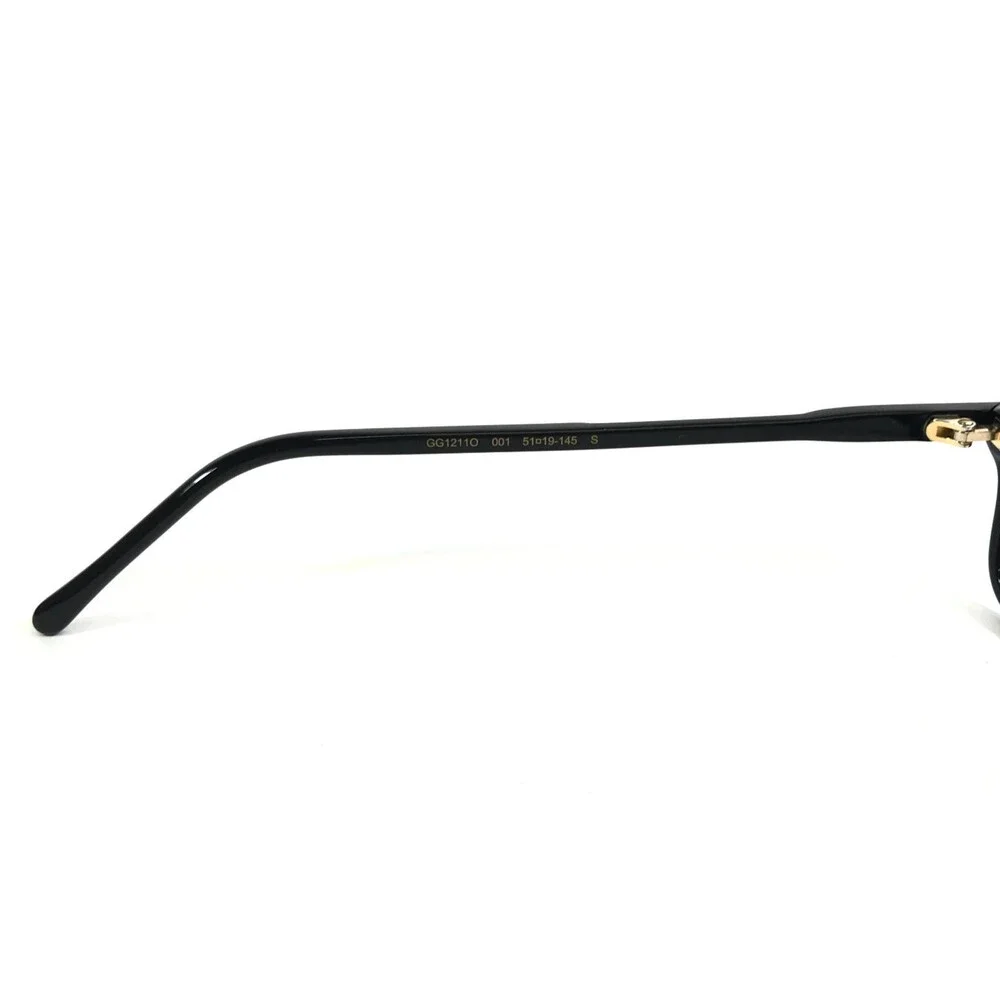 Gucci Eyeglasses Frames GG1211O 001 Shiny Black Rectangle Full Rim 51-19-145